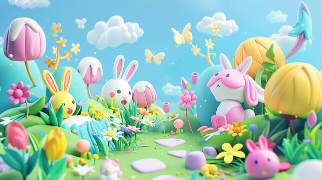 Fototapeta spring cartoon wallpaper