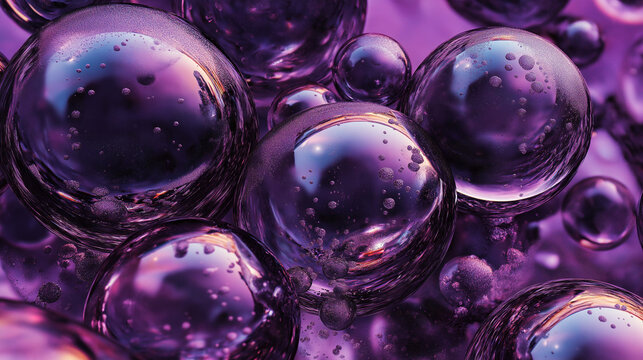 background with bubbles, purple bubble background, abstract background, fluid purple background.