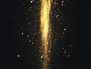 A vibrant magic wand surrounded by gold fireworks and sparkling lights