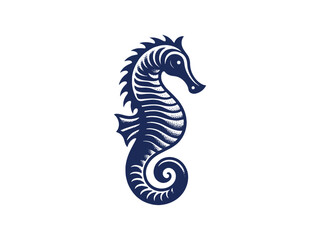 Seahorse. vintage engraving vector sea illustration, emblem, logo