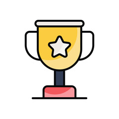 Success Trophy vector icon