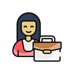 Businesswoman vector icon
