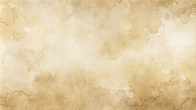 panoramic abstract beige splotchy ink watercolor paper background