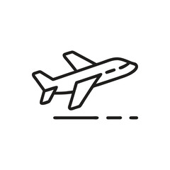 Plane icon on white background