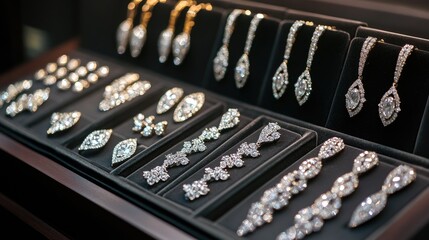 Elegant Jewelry Display with Sparkling Accessories