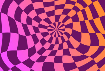 Psychedelic checkerboard pattern