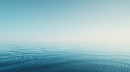 Fototapeta premium Tranquil Blue Ocean Horizon at Sunrise
