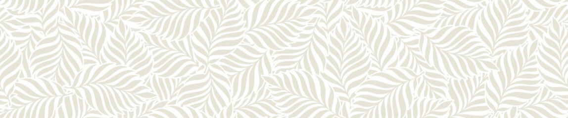 Abstract floral palm leaves seamless pattern. © andin