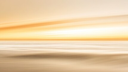 Soft Sunset Over Tranquil Ocean Waves