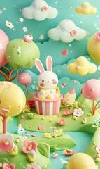 Naklejka premium cartoon child toya wallpaper
