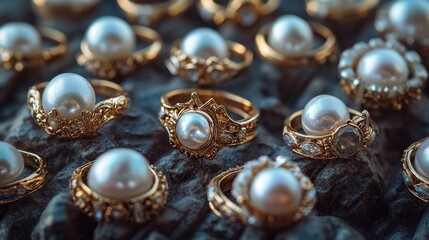 Elegant Rings Featuring Lustrous Pearl Accents