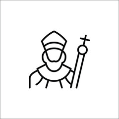 Saint Patrick icon. Simple Saint Patrick icon for social media, app, and web design. Vector illustration
