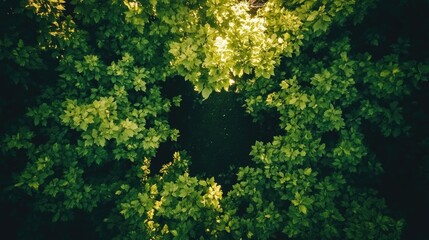 Fototapeta premium Lush Green Canopy Overhead in Natural Environment