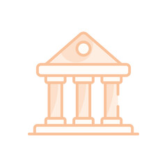 Bank Building vector icon