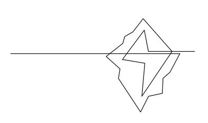 Iceberg Continuous line illustration design template