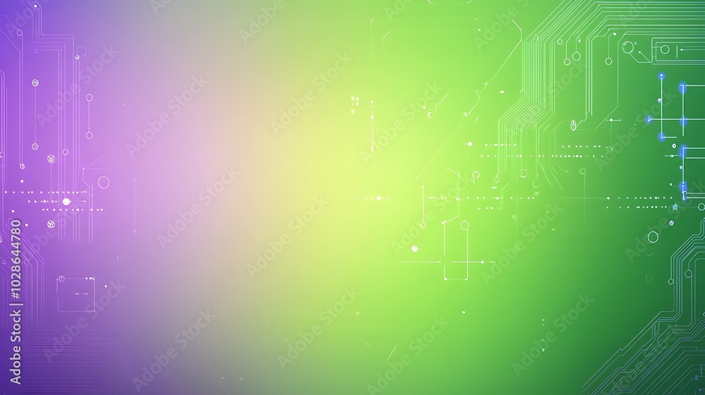 Poster Abstract background with a circuit board pattern on a gradient background.