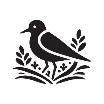 recommend clip art: Elegant Plovers Silhouette Vector Graphics for Professional Use