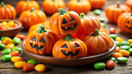 Pumpkin-Shaped Halloween Candies - Festive Sweets for Spooky Celebrations