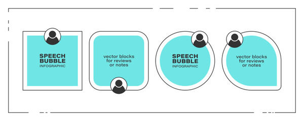 Speech bubble infographic design template. Vector illustration