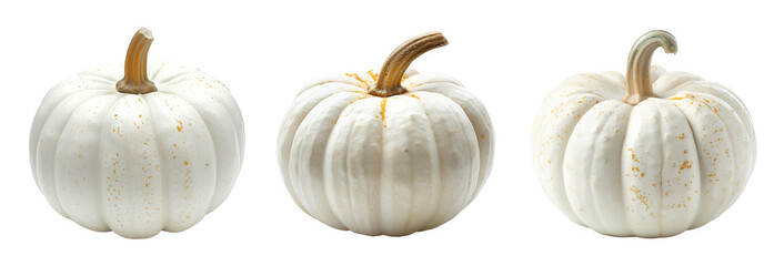 White lumina pumpkin isolated on a white background. Simplicity and natural beauty of the squash.