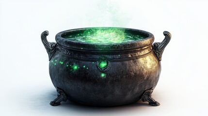 toxic witch cauldron Bubbling Cauldron with Toxic Potion Effect