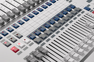 Sound engineer's console, music studio equipment