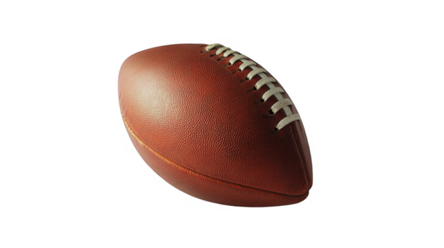 Rugby ball made of leather transparent background image