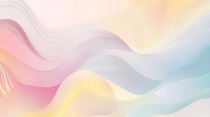 Fototapeta premium Abstract background with soft pastel colors and wavy lines.