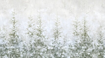 Naklejka premium Abstract snow covered pine forest background texture