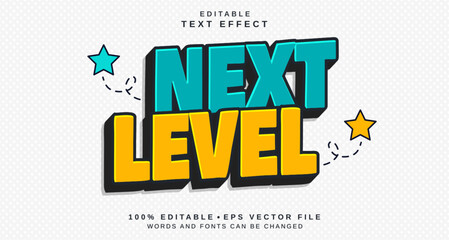 Editable text style effect - Next Level text style theme.