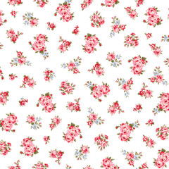 Beautiful and cute rose seamless pattern,