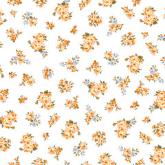 Beautiful and cute rose seamless pattern,
