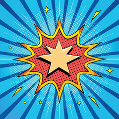 Comic blank text speech bubbles in pop art style vector illustration