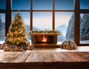 A table adorned with golden ornaments and green pine branches, creating a festive Christmas atmosphere