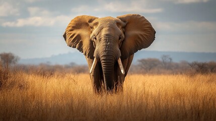 Fototapeta premium a herd of mighty elephants