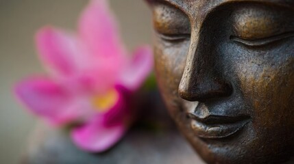 Obraz premium Mantra meditation for deep relaxation, focusing on repeating calming phrases to quiet the mind