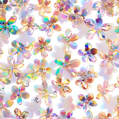 Obraz premium colorful flower on white background