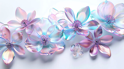 Obraz premium colorful flower on white background