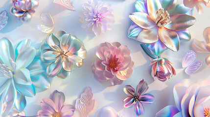 Obraz premium colorful flower on white background