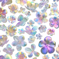 Obraz premium colorful flower on white background