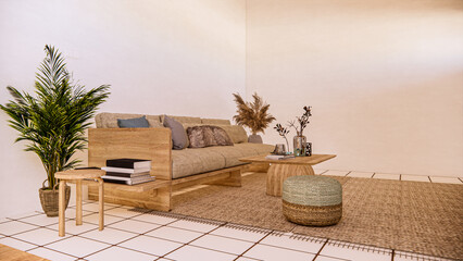 A Warm and Nature Harmonizing Single-Story Wooden-Patterned House