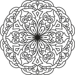 Mandala for Adult coloring book pages ethnic mandala Transparent pattern