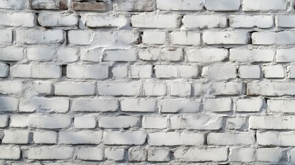 Fototapeta premium Rustic brick wall with white cement for architectural designs