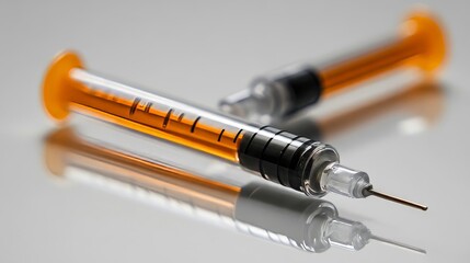 Fototapeta premium Epinephrine Shot Syringe, Generative AI