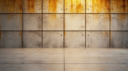 Naklejka premium Rustic concrete wall with a weathered and textured finish