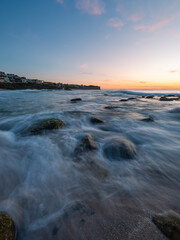 Sunrise view from Bronte Beach, Sydney, Australia.
