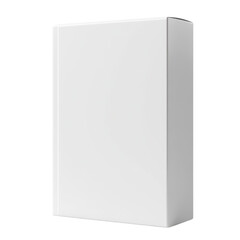 Blank White Cereal Box for Packaging Design Transparent Background