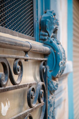 detail of the door of a building