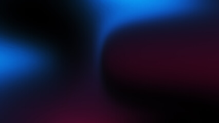 Neon blur glow. Color light overlay. Disco illumination. Defocused blue pink texture on dark abstract empty space background.