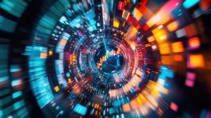 Obraz premium Mesmerizing Stock Market Data Visualization